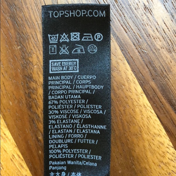 NWT Topshop High rise, pleats, striped pant - Picture 6 of 6